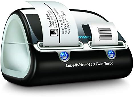 LabelWriter 450 Twin Turbo Label Printer, 71 Labels/min Print Speed, 5.5 x 8.4 x 7.4