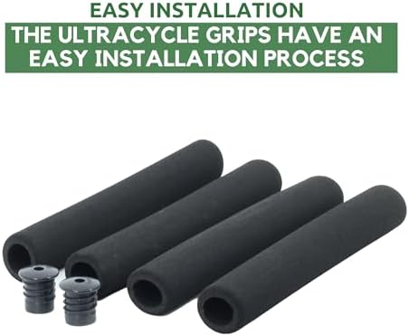 Ultracycle's Cruiser & Road Foam Grips - Soft and Cushy Design, High-Density Foam Rubber, 4-Piece Kit