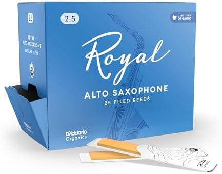 D'Addario Organics Royal Alto Saxophone Reeds Strength 1.5, 3-Pack