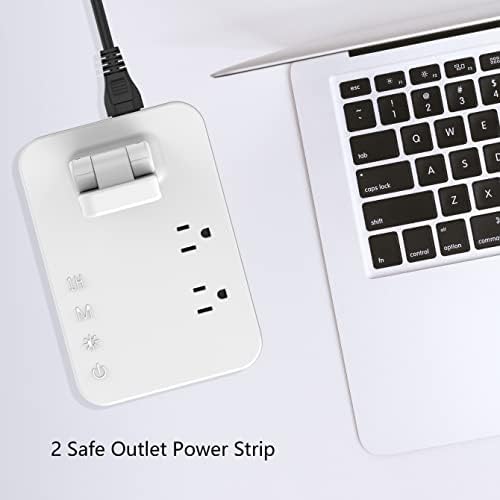 Drevet LED Desk Lamp for College Dorm Room, Desk Light with 1 USB Charging Port 2 AC Power Outlet, 3 Lighting Modes, 3 Level Brightness Touch Lamp