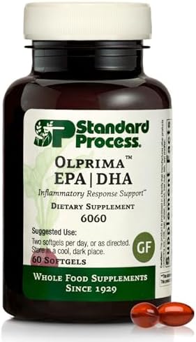 Standard Process Olprima EPA|DHA, Omega-3 Oil Brain Health, 60 Softgels