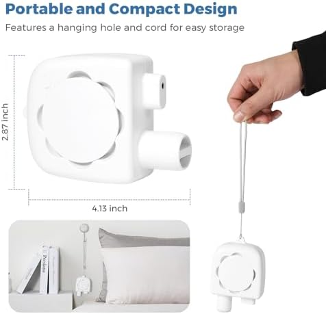 CPAP Hose Dryer, CPAP Tube Cleaner Blower Fan, Fast Drying CPAP Cleaning Kit for All Standard 22mm Diameter Tubing with High-Speed Airflow, 3 Speeds & 3 Timer (45/60/80 Minutes), 5V Adapter