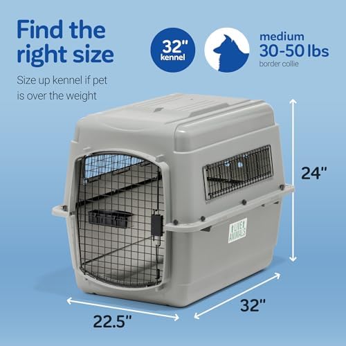 Petmate Sky Kennel - For Air and Travel, Airline Compliant Dog Crate for Pets 50-70 lbs, Heavy Duty Dog Kennel, Made in the USA- 36 Inches
