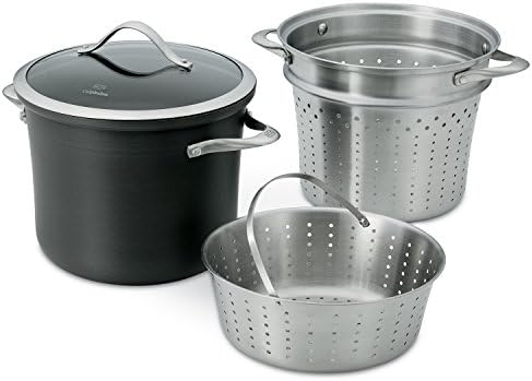 Calphalon Contemporary Hard-Anodized Aluminum Nonstick Cookware, Stock Pot, 8-quart, Black