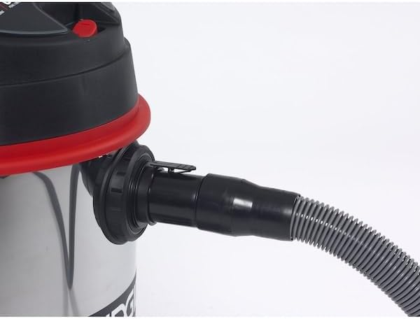 RIDGID 50353 1610RV Stainless Steel 16-Gal. Wet Dry Shop Vacuum with Cart, 6.5 Peak HP Motor, Large Wheels, Pro Hose, Drain, and Blower Port, Red