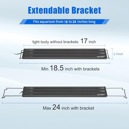 AQUANEAT LED Aquarium Light Full Spectrum 12 Inch Fish Tank Light Fresh Water