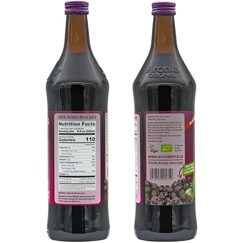 Aronia Original Organic Aronia Juice, Not From Concentrate, 23.7 fl oz