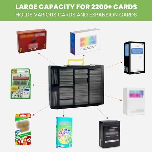 ALKOO 2200+ Trading Card Storage Box for MTG/for CAH, for Sports/Game Cards
