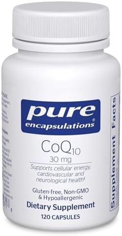 Pure Encapsulations CoQ10 30 mg | Coenzyme Q10 Supplement for Energy, Antioxidants, Brain and Cellular Health, Cognition