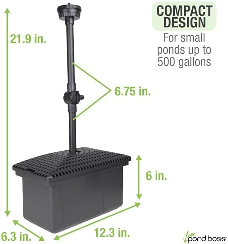 pond boss Medium Filter Kit with Pump for Ponds and Water Features
