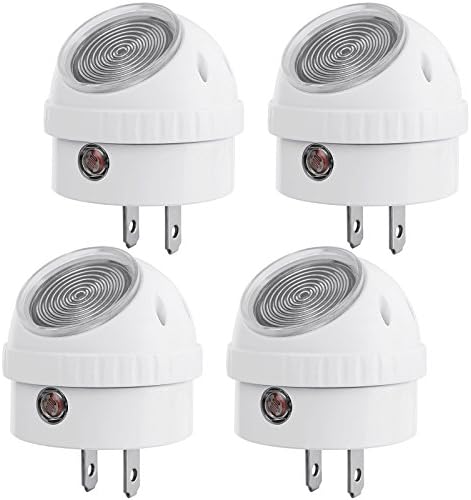 DEWENWILS Plug in Night Lights into Wall, Dusk to Dawn Sensor, 360° Rotating, Directional LED Nightlights for Kids, Nursy, Hallway, Bathroom, Bedroom