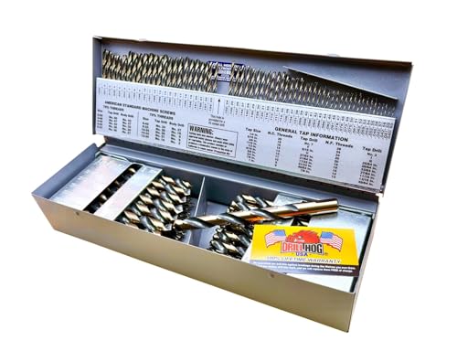 Drill Hog 115 Pc Drill Bit Set Letter Number Wire Gauge Hi-Molybdenum M7