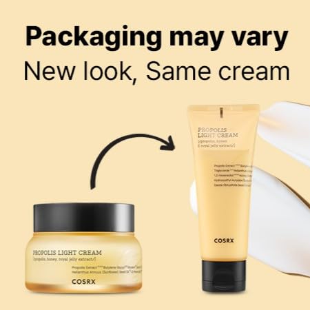 COSRX 64% Propolis Honey Lightweight Cream, Instant Golden Glow,2.19 fl.oz