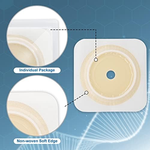 21 Pcs Colostomy Bags, Two-Piece Ostomy Pouches, 15-57mm Cut-to-Fit