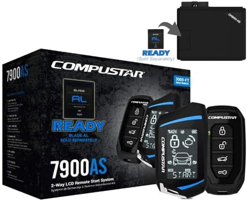 Compustar CS7900-AS All-in-One 2-Way Remote Start and Alarm Bundle w/ 3000 Feet Range