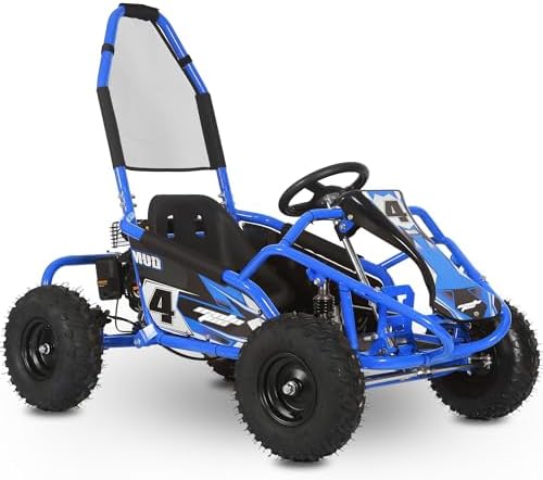 MotoTec Mud 98cc Go Kart Full Suspension Blue