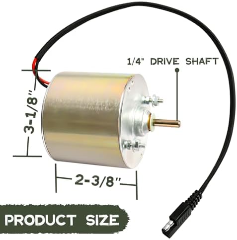 Highwild 12V Deer Feeder Motor Spinner Drive Kit, Universal Replacement Heavy-Duty 1/4" Shaft Motor for Game feeders, Hunting Feeders, Corn feeders