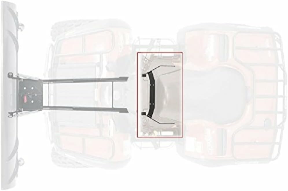 WARN 88188 Powersports ATV Center Kit Snow Plow Mount for Yamaha Grizzly & Kodiak , Black