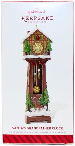 Hallmark QXC5077 Santa's Grandfather Clock 2014 Keepsake Club Ornament