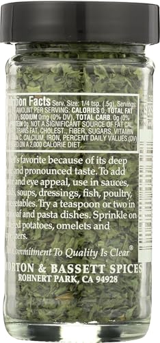 Morton & Bassett Italian Parsley, 0.4oz – Salt-Free, Non-GMO, Spice for All Purpose Cooking