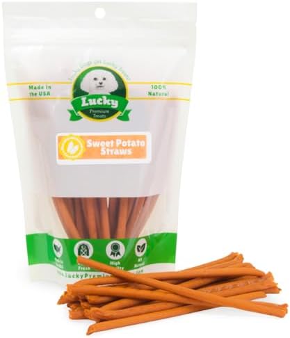 Chicken Jerky Straws Dog Treats – Chicken Sticks for Dogs Made and Sourced in The USA – Natural Single Ingredient Dehydrated Crunchy Treats for All Breeds – 28oz Bag