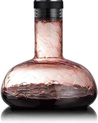 YouYah Wine Decanter Set, Red Wine Carafe with Drying Stand, Cleaning Beads and Aerator Lid, Crystal Glass, Wine Aerator, 100% Hand-blown