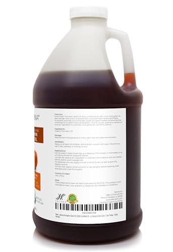 velona USDA Organic Pumpkin Seed Oil - 1 Gallon / 128 fl oz, Cold Pressed