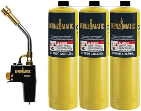 Bernzomatic® DuraCast® Wide Surface Torch - Durable Cast Body Aluminum Construction for Cooking, Heat Shrinking, Metalworking, and Vinyl Wrapping (TS 4500 Torch)