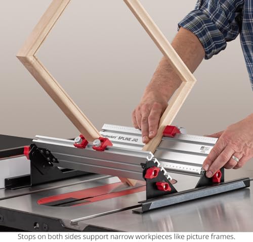 Woodpeckers Spline Jig, Router Table & Table Saw Jig for Dovetails & Miter Joints, Makes Joinery Strong & Attractive, Made in USA