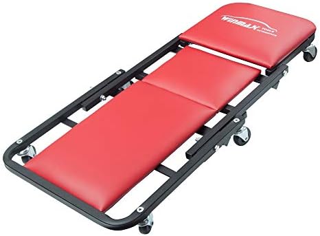 41" Foldable Heavy Duty Z Creeper Seat Rolling Chair Mechanics Garage 2 in 1 Work Bench