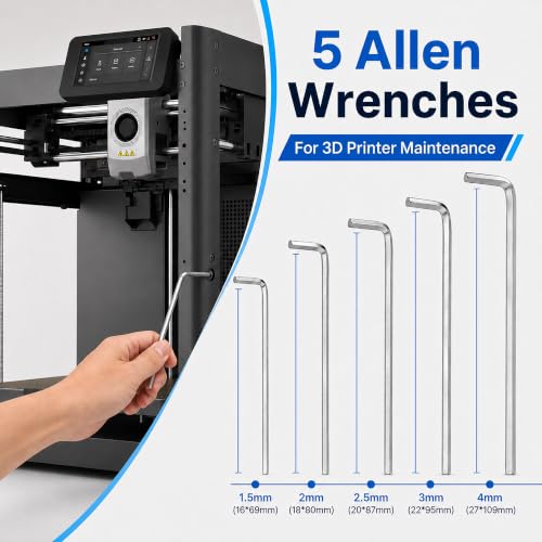 3D Printer Tool Kit for Flashforge AD5X, Nozzle Cleaning Accessories | Includes silicone socks, nozzle brushes, PTFE tube, clog poke, Allen keys