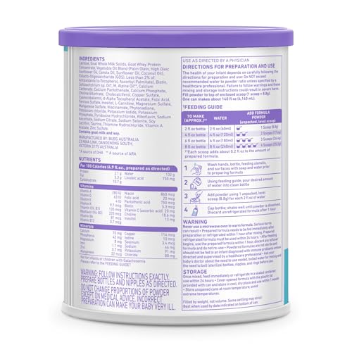 Bubs Whole Goat Milk Infant Formula for 0-12 Months, Non-GMO Milk, 20 oz | Goat Milk-Based Powder with Iron, DHA, ARA, Prebiotics & Essential Nutrients to Support Gentle Digestion