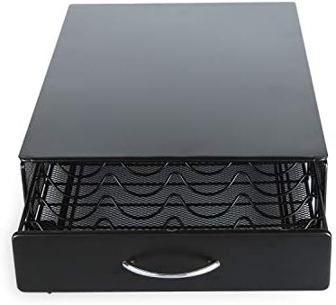 Nespresso Vertuoline Capsule Storage Drawer Vertuo Coffee Holder Metal Multiple Flavors Pods Organizer 40 Pcs Capacity