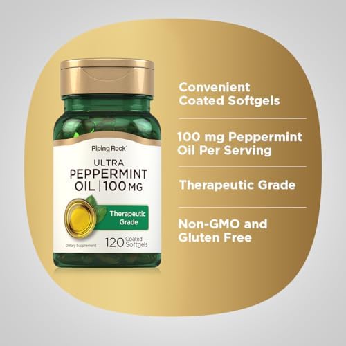 Piping Rock Peppermint Oil Softgel Capsules | 100mg | 120 Pills