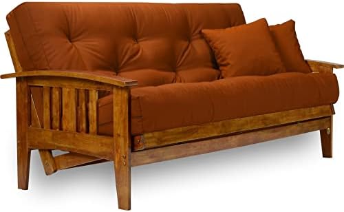 Westfield Wood Futon Frame - Full Size (Frame Only), Transform to 3 Positions - Sofa, Lounger, Bed