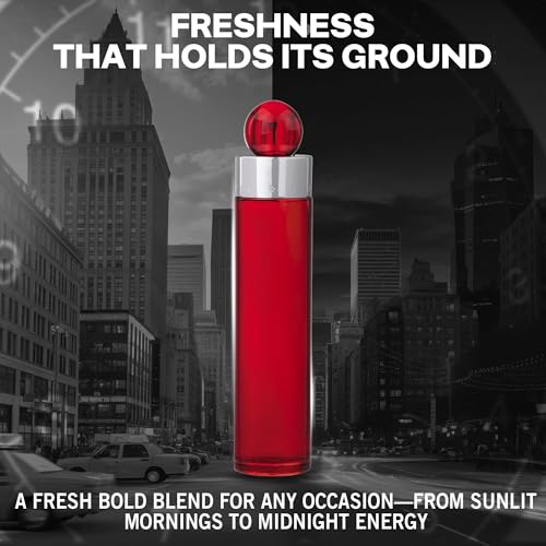 Perry Ellis 360° Red Eau De Toilette Spray for Men - Mens Cologne, Long Lasting Perfume, EDT, Fragrance with Notes of Clove