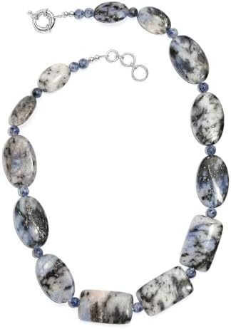 Sodalite 380.00 ctw Beaded Necklace in Platinum Over 20 Inches