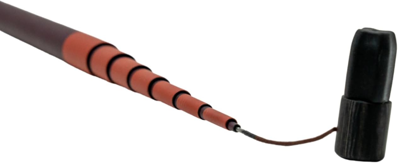 Sawtooth Tenkara Fly Fishing Rod – 12ft Ultralight Telescopic Rod Carbon Fiber (3.2oz) – Large Size for Trout, Bass, and Panfish – 4/5 Weight Equivalent – Compact & Packable for Backpacking