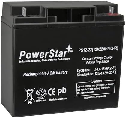 12V 22AH 6FM22 6-FM-22 AGM/SLA Rechargeable Deep Cycle Battery