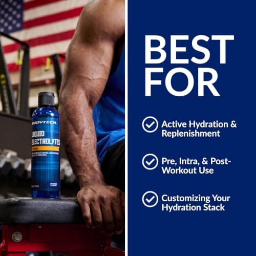BodyTech Liquid Electrolytes Drops, Unflavored, 8 Fl Oz, 96 Servings | Hydration Concentrate with ConcenTrace Trace Minerals