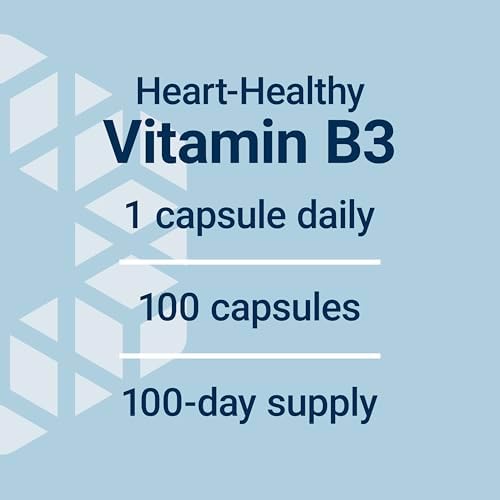 Life Extension Vitamin B3 Niacin, Heart Health, Cholesterol & Energy Support, Gluten-Free, Non-GMO, 100 Capsules | Supports Heart Health