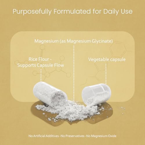 NaturaLife Labs Magnesium Glycinate - 450 mg per Serving – 120 Vegan Capsules - Non-GMO, Gluten-Free, Vegan