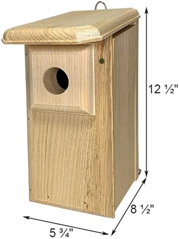 Eastern Bluebird House, Handcrafted in Maine from 1" Eastern White Pine