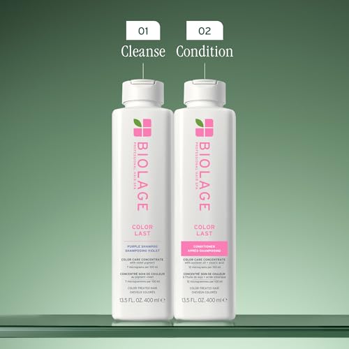 Biolage Color Last Purple Shampoo – For Blonde Hair | Violet pigments, vegan, paraben-free, pH balancing, neutralizes brass, warm tones