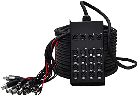 Seismic Audio Speakers 16 Channel Low Profile XLR Send Circuit Board Snake Cable, XLR Splitter Cable, 100 Feet