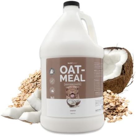 Bark2Basics Oatmeal Dog Shampoo, 1 Gallon - Natural Colloidal Oatmeal, Natural Ingredients, Calms Dry Itchy Irritated Skin