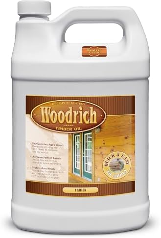 Timber Oil Deep Penetrating Stain for Wood Decks, Fences, Siding, and Log Cabins - 1 Gallon, Western Cedar (Covers 150 sq. ft.)