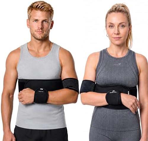 Wonder Care-Left Right Shoulder Immobilizer Arm Sling Elastic Brace for Clavicle Collar Bone Dislocation Subluxation Shoulder stabilizer Compression Brace After Rotator Cuff Surgery - Black-Size 4