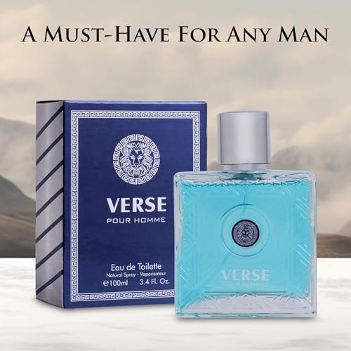 NovoGlow Verse Pour Homme Eau De Parfum Spray for Men Long Lasting Citrusy Floral & Masculine Fragrance Smell Fresh All Day Long Gift for Men for