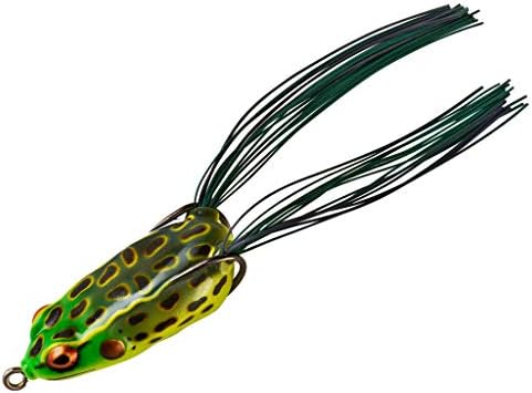Booyah Pad Crasher Jr Topwater Bass Fishing Hollow Body Frog Lure with Weedless Hooks